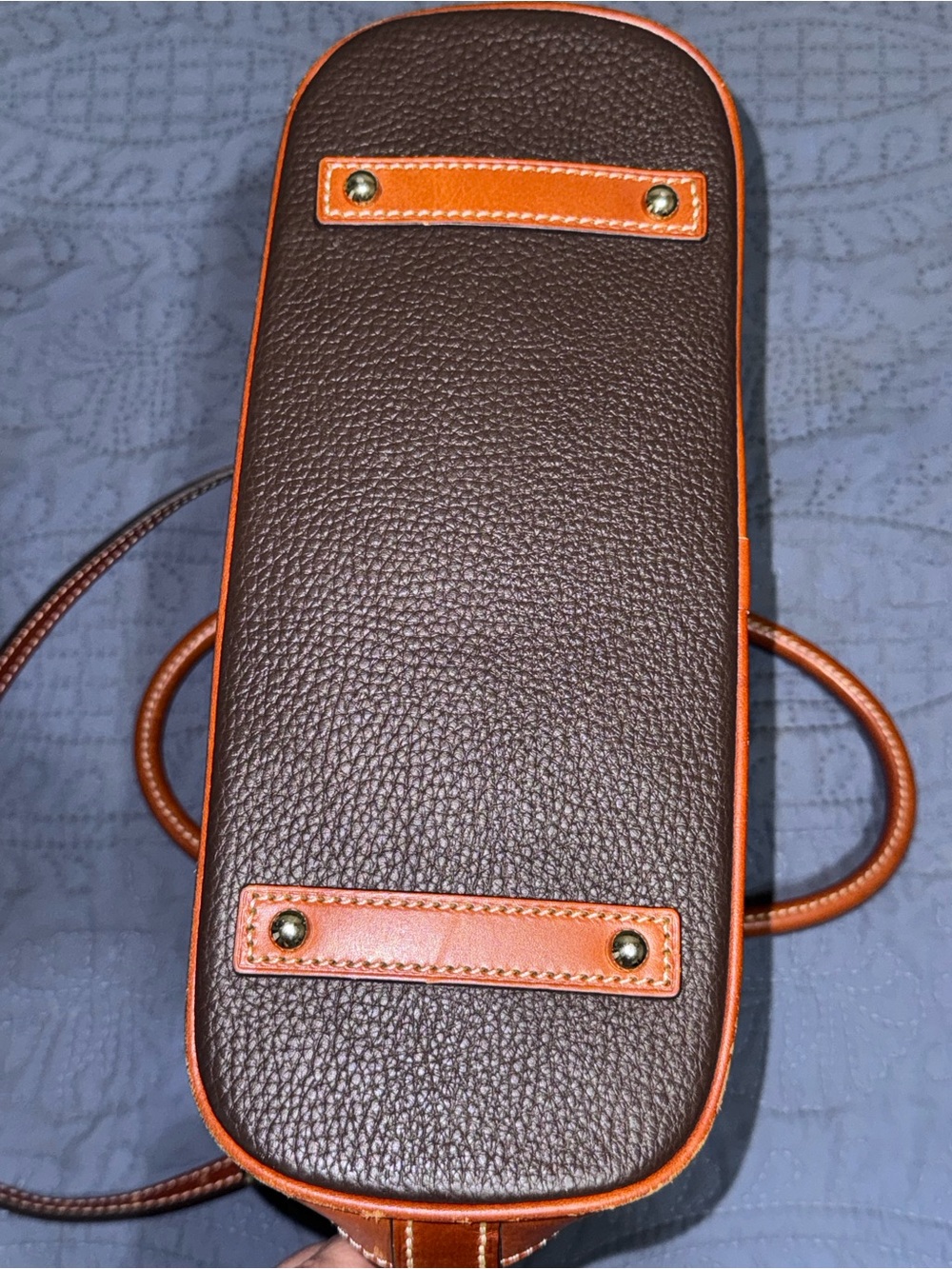 Dooney & Bourke Pebble Grain Zip Satchel - Brown Tmoro - Picture 5 of 8